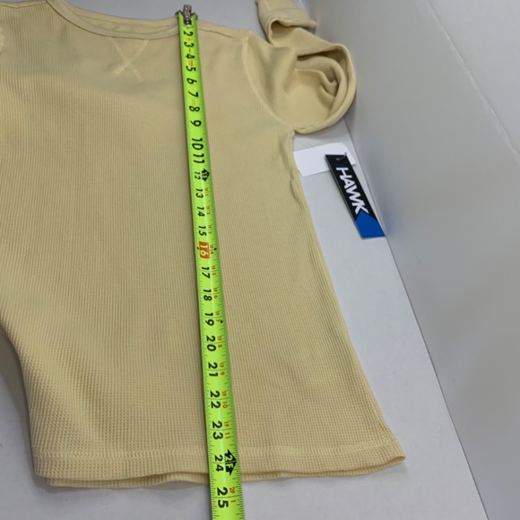 Boys Tony Hawk beige/gold oak/pale yellow crew neck waffle knit thermal shirt - Picture 8 of 9
